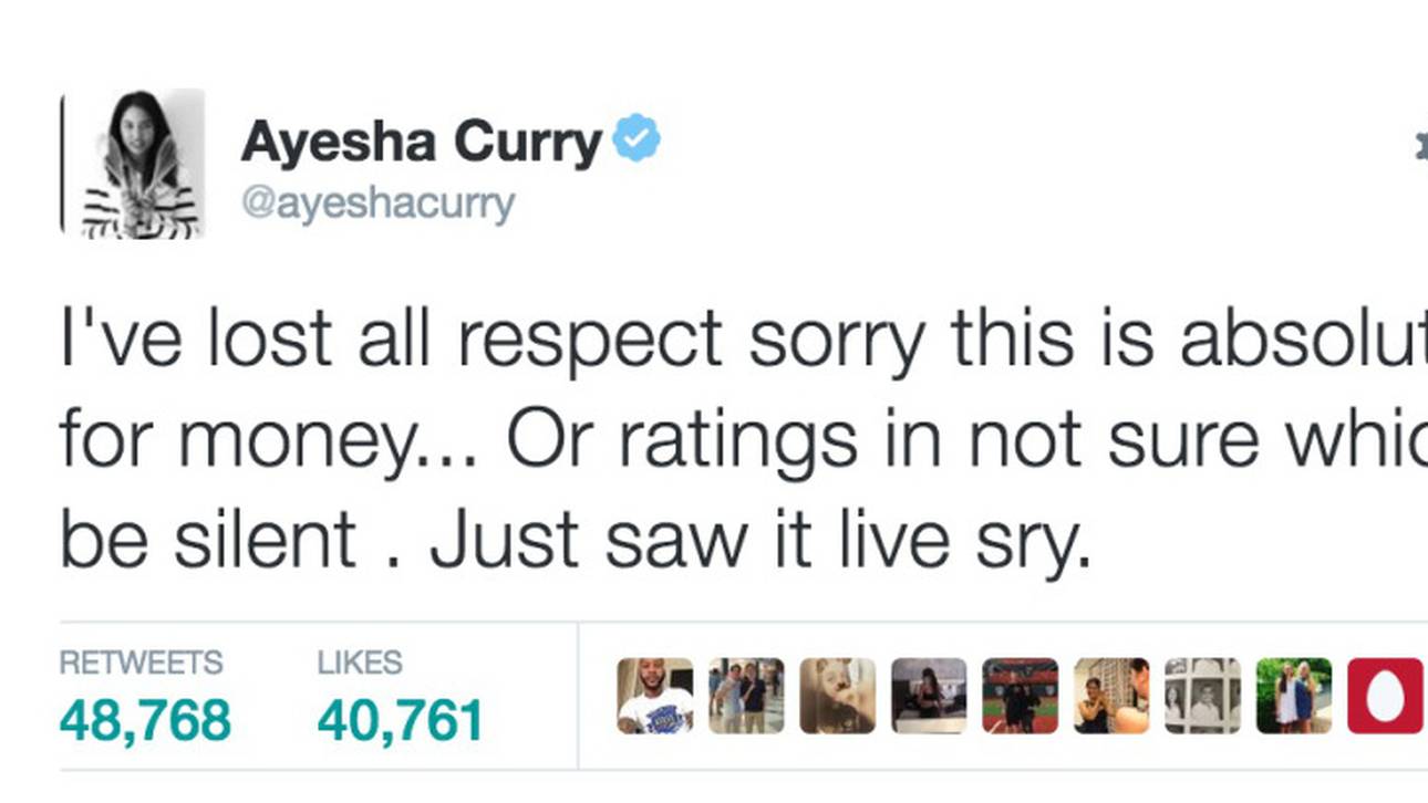 Ayesha Curry kann mit den Schiedsrichterleistungen wenig anfangen