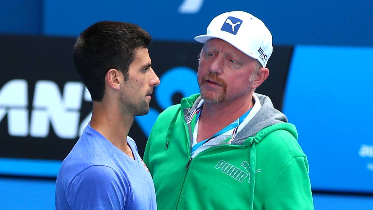 2015 Australian Open - Day 13, Boris Becker, Novak Djokovic, Melbourne