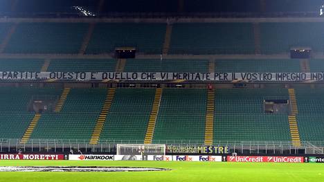 Fans von Inter Mailand boykottierten die Europa-League-Partie gegen Sparta Prag