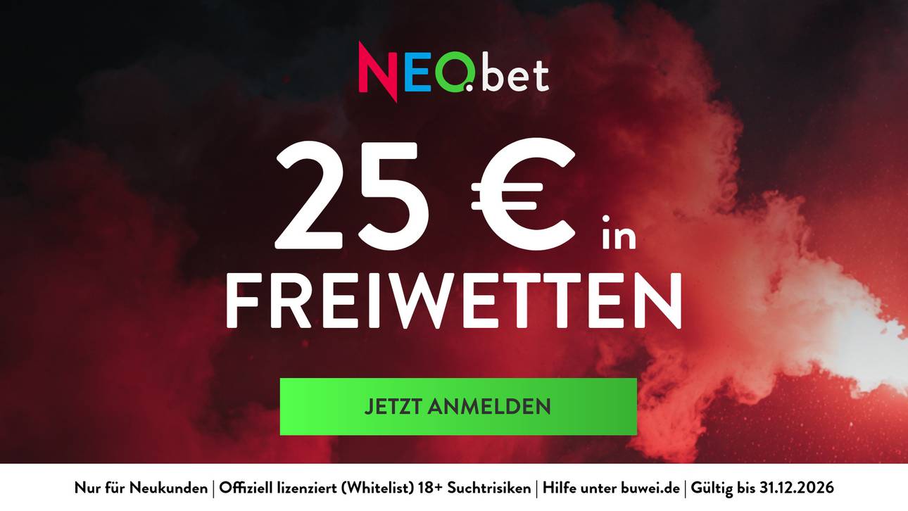 NEO.bet 25€ in Freiwetten