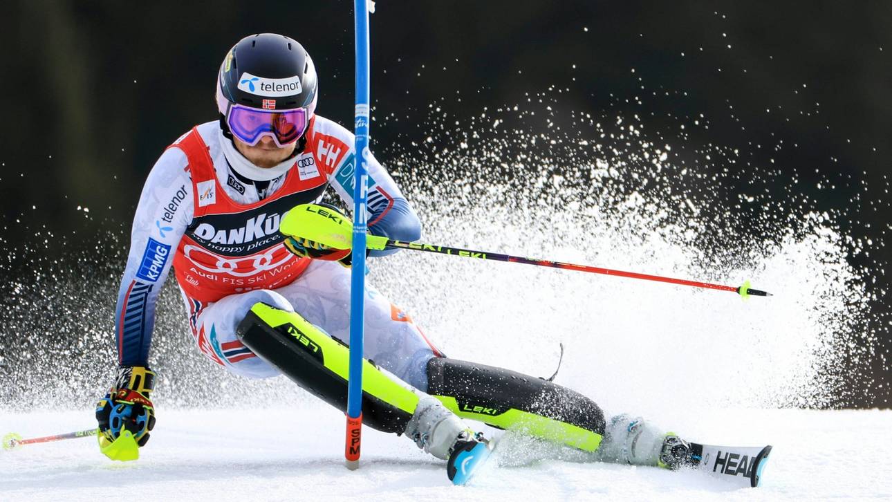 McGrath vor Gewinn der Slalom-Kugel
