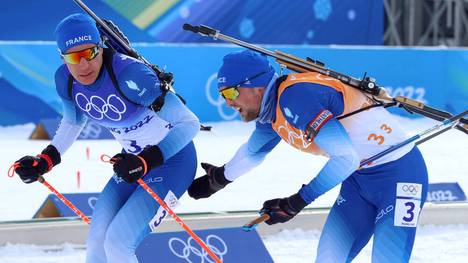 Simon Desthieux gewann mit der französischen Staffel in Peking die Silbermedaille