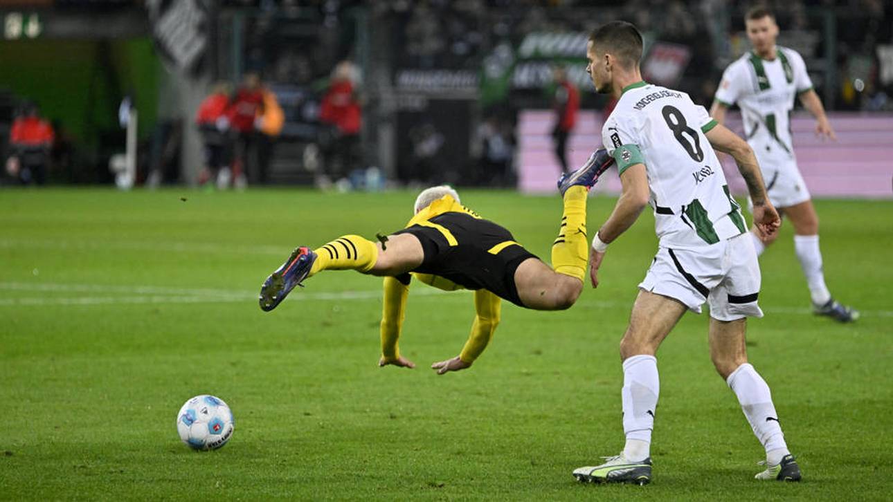 Der BVB kam in Gladbach nur zu einem 1:1