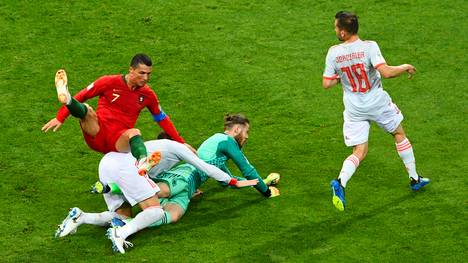 Cristiano Ronaldo und Portugal haben bisher mehr Gelbe Karten als Spanien