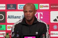 Vincent Kompany gefiel beim 1:1 gegen Leverkusen vor allem das Pressing seiner Bayern. Zum verletzten Harry Kane kann der Bayern-Trainer noch nicht viel sagen und will den morgigen Tag abwarten.