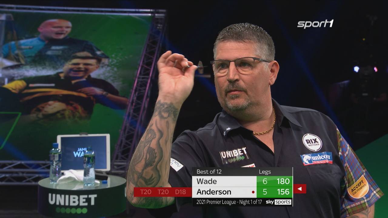 Darts Premier League: James Wade und Gary Anderson trennen sich Unentschieden