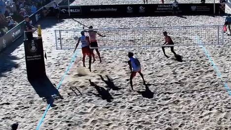 Als letztes deutsches Herren-Duo müssen Jonas Sagstetter und Sven Winter die Segel bei der Beachvolleyball-WM streichen. Im Achtelfinale unterlag man den Franzosen Remi Daubas und Calvin Aye.
