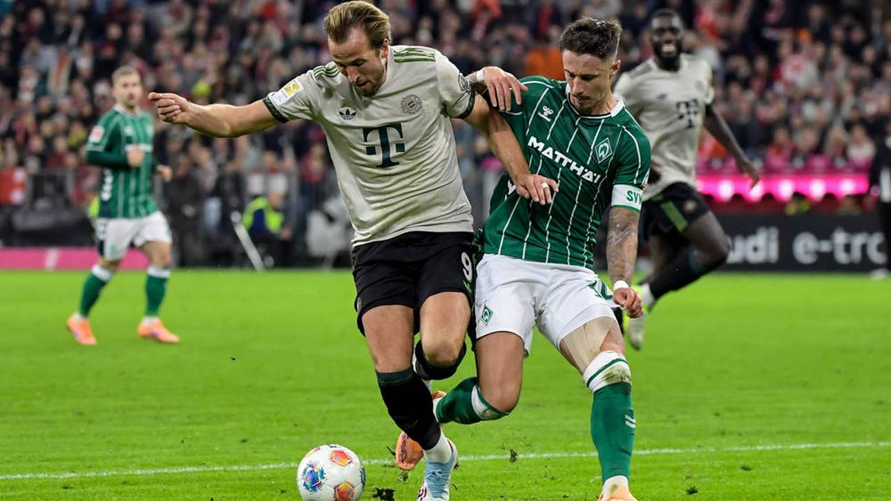 Der FC Bayern bekam nach einem Zweikampf zwischen Harry Kane (l.) und Marco Friedl einen Elfmeter zugesprochen