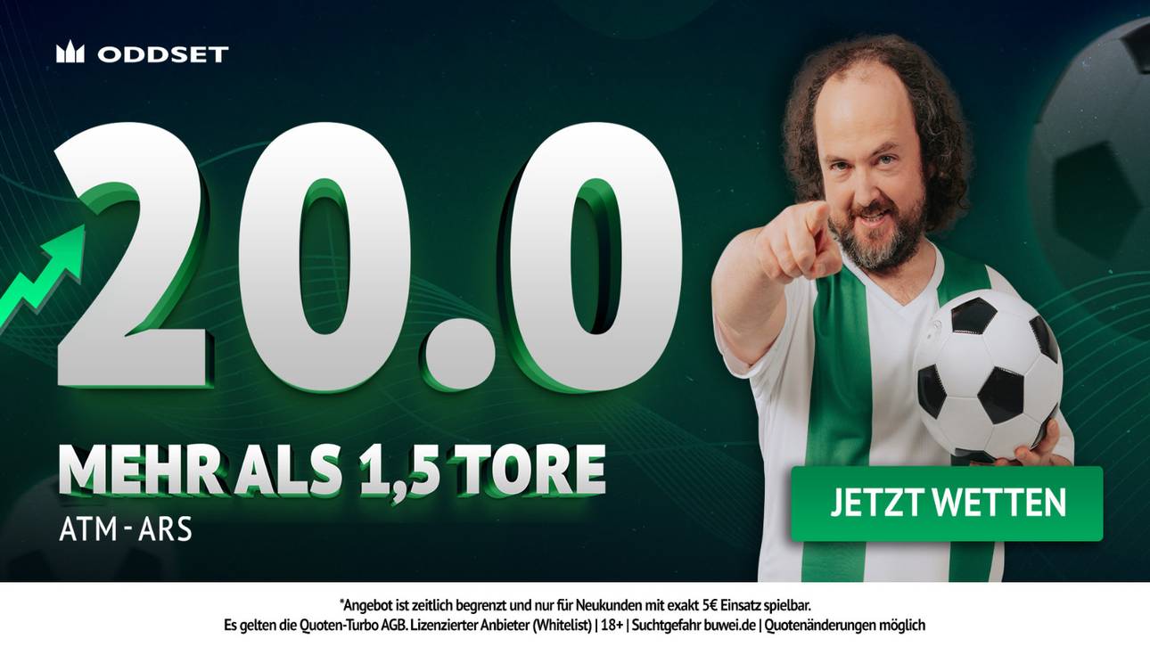 20er-Quote auf Tore-Spektakel: ODDSET zündet den Turbo für Atlético vs. Arsenal!