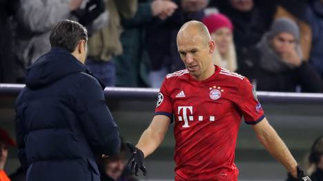 FC Bayern Muenchen v SL Benfica - UEFA Champions League Group E: Arjen Robben wurde in der Champions League gegen Benfica ausgewechselt