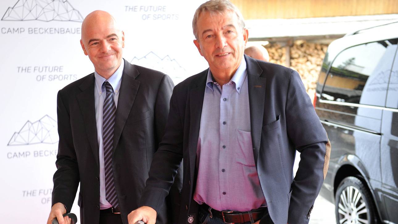 Gianni Infantino und Wolfgang Niersbach beim Camp Beckenbauer 2014