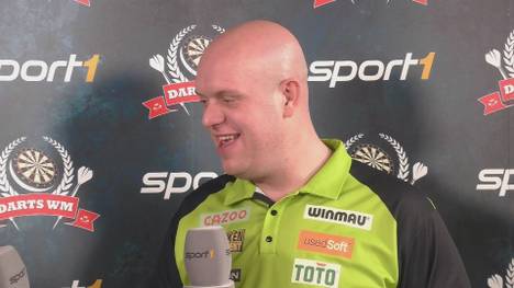 Michael van Gerwen gewinnt das Halbfinale gegen Dimitri van den Bergh deutlich und lüftet im Interview mit SPORT1 ein Geheimnis.