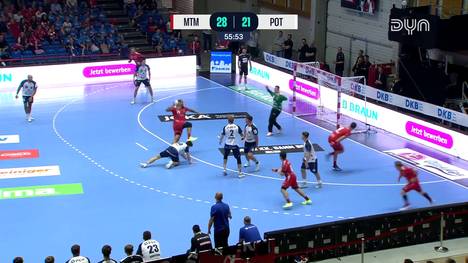 Die Highlights der Partie MT Melsungen - 1. VfL Potsdam aus der Handball-Bundesliga im Video.