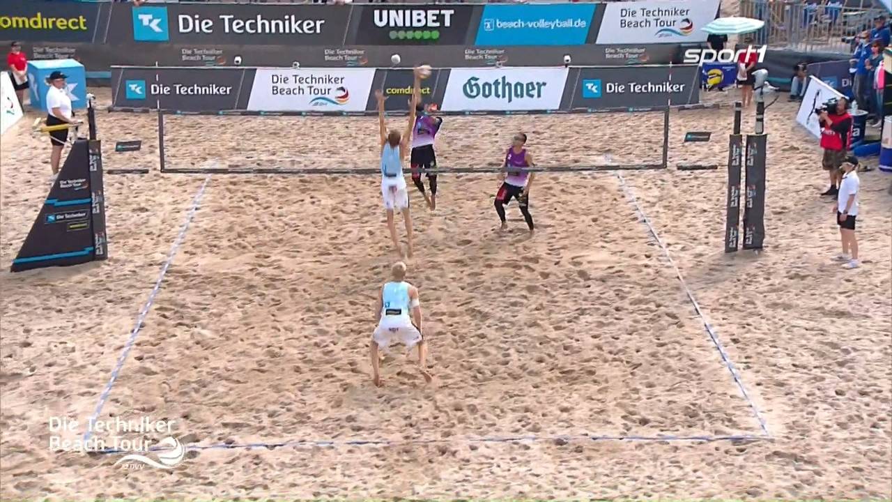 David und Bennet Poniewaz gewinnen das Achtelfinale der Beachvolleyball-DM
