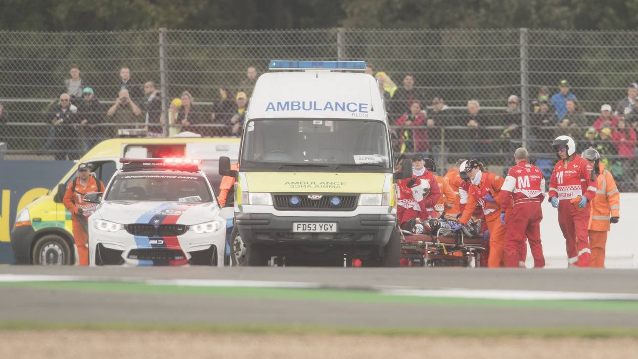 Horror-Sturz bei Rennen in Silverstone