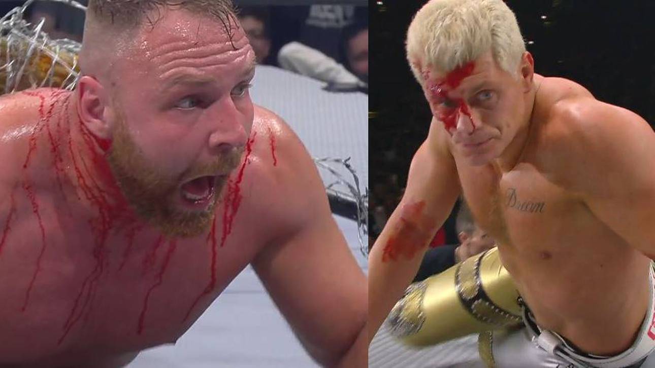 Jon Moxley (l.) und Cody Rhodes lieferten bei AEW Full Gear blutige Effekte