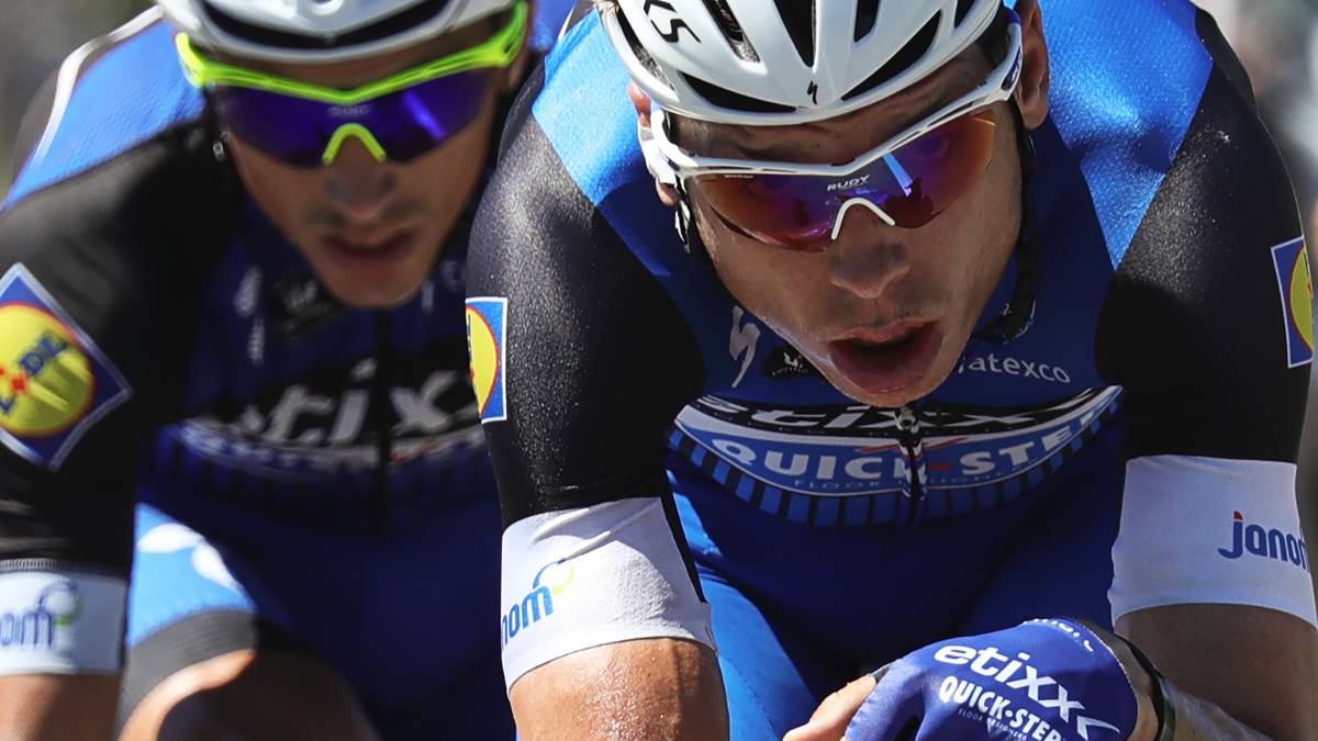 Der Deutsche und sein französischer Teamkollege Julian Alaphilippe bilden lange das Spitzenduo