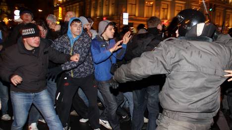 Fans of Zenit St. Petersburg clash with