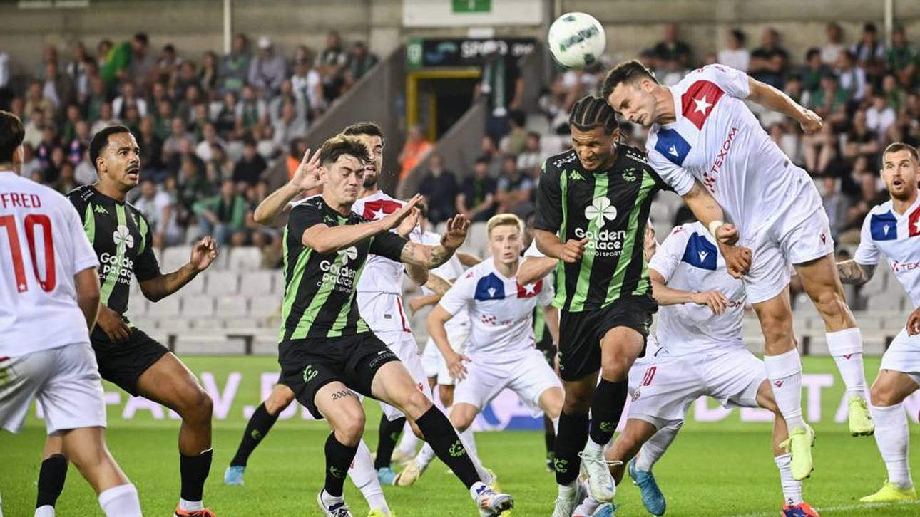 Paris Brunner erlebte bei seinem Debüt für Cercle Brügge gegen Wisla Krakau einen miserablen Abend  