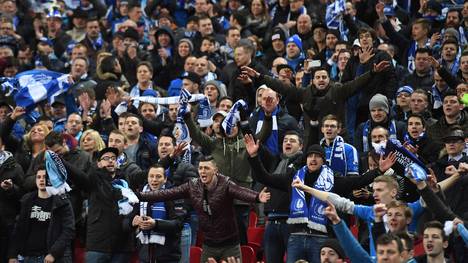 Fans aus Gent feiern ihr Weiterkommen gegen Tottenham