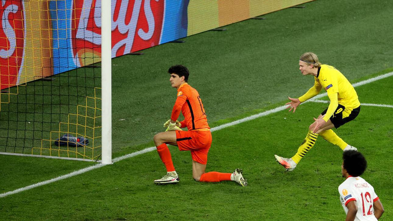 Erling Haaland (r.) erzielte gegen Sevilla einen Doppelpack