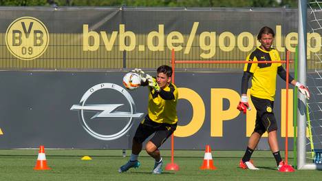 Zwei Nationalspieler kämpfen um den Stammplatz im BVB-Tor: Roman Bürki (l.) und Roman Weidenfeller 