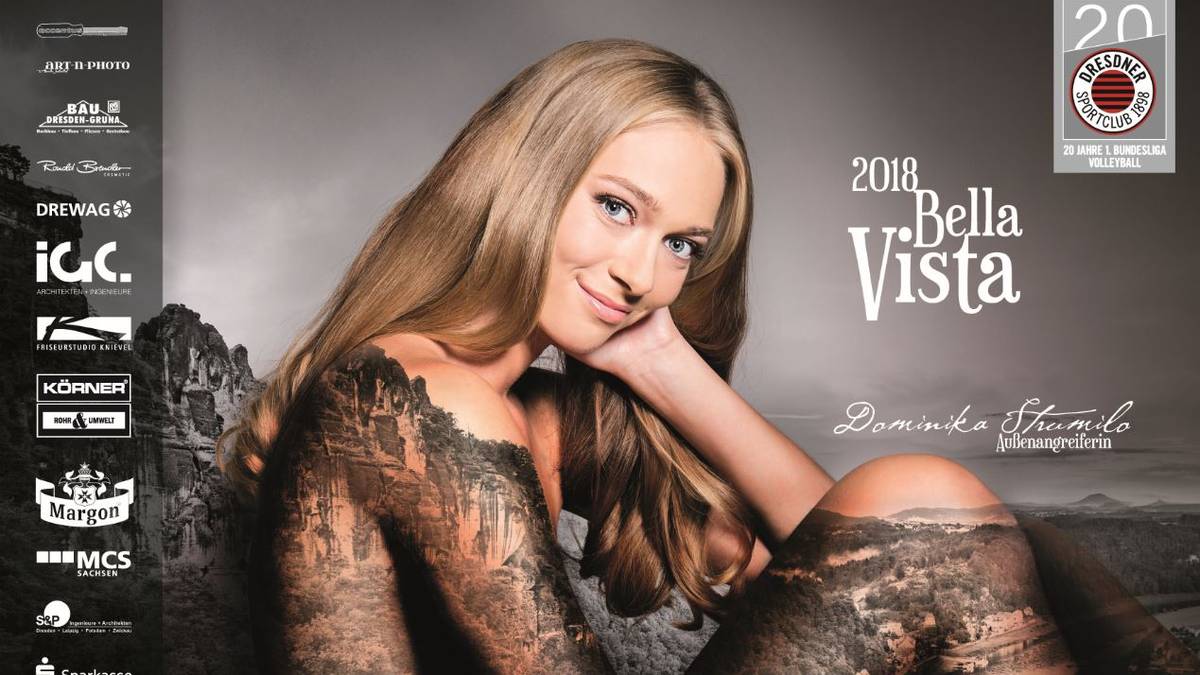 Volleyball-Pokalfinalist Dresdner SC sorgt für Wärme in der kalten Jahreszeit. Die Spielerinnen um die belgische Außenangreiferin Dominika Strumilo (20) ließen sich nur mit Bodypainting-Farbe bemalt ablichten. Am Sonntag (16.25 Uhr LIVE im TV auf SPORT1) spielt dieses Team gegen den VC Wiesbaden um den Titel