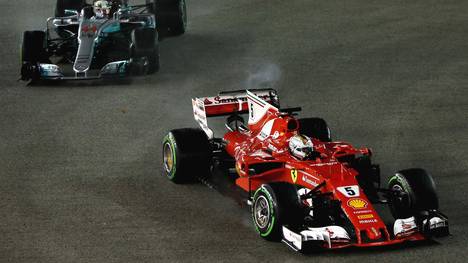 Sebastian Vettel führte das Rennen in Singapur nur ein paar Hundert Meter an