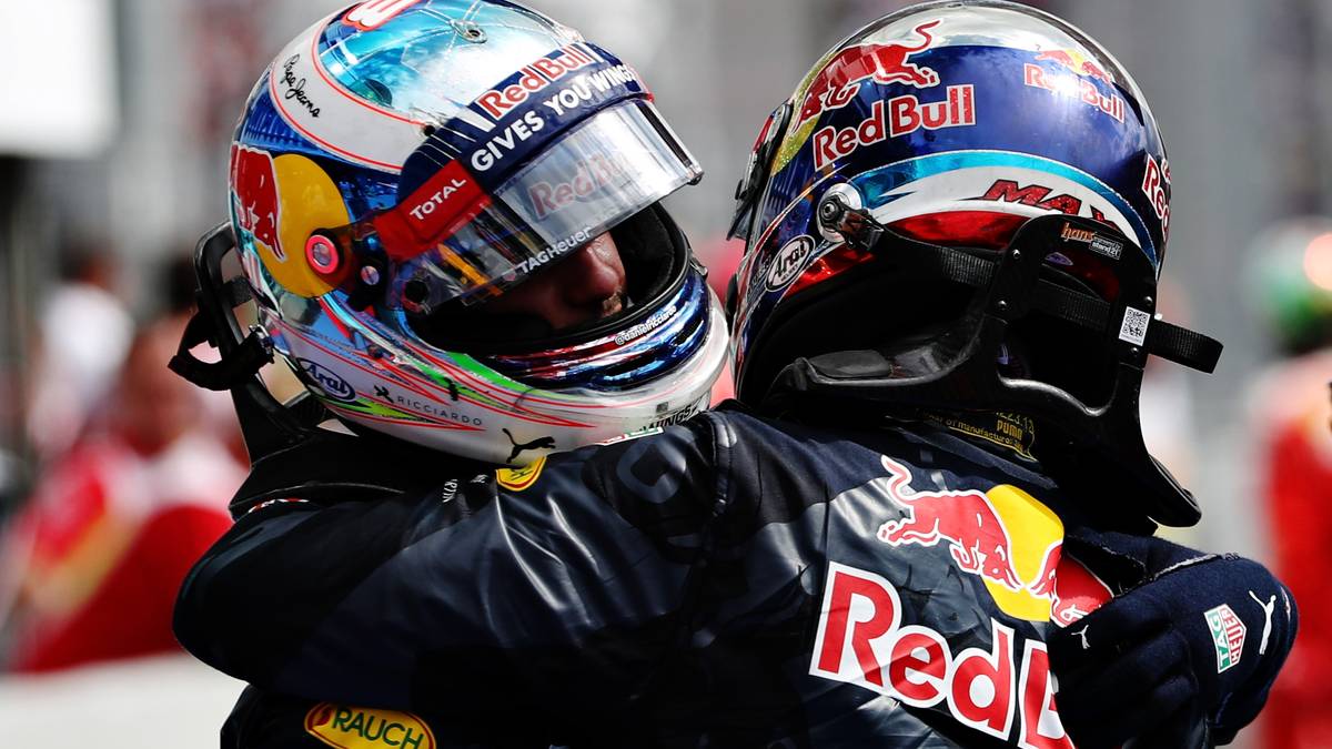 Eine perfekte Reifenstrategie und Teamarbeit bringen erstmals seit Ungarn 2015 beide Fahrer aufs Podium. Am Ende liegt Ricciardo nur sieben Sekunden hinter Sieger Hamilton. Der Australier hat am Start die Reifen mit den meisten Runden drauf von allen Top-Fahrern, wird zudem von Teamkollege Verstappen auf der Außenbahn abgezockt. Aber beide knacken Pole-Mann Rosberg. Stark, wie Ricciardo in der Folge den bis dahin in der WM Führenden hinter sich hält.