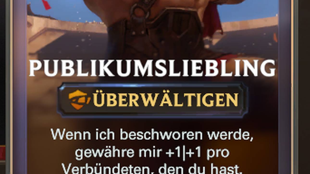 Der Publikumsliebling ist die einzige Karte aus der Noxus-Region, die verändert wurde.