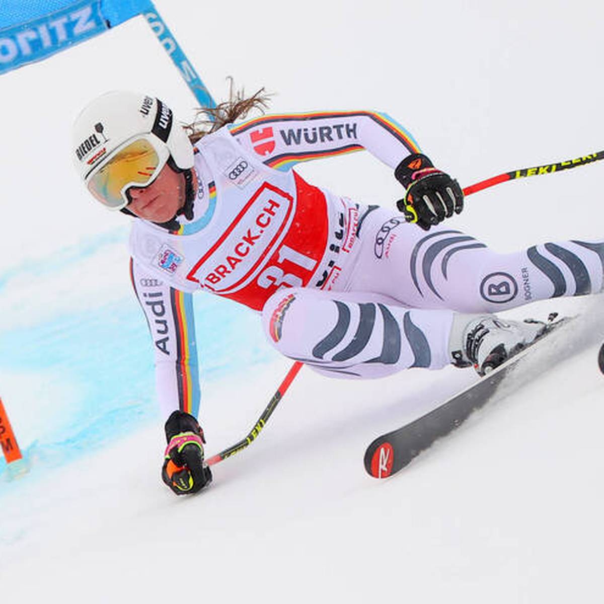 Ski Kira Weidle fährt im Super-G hinterher und flucht