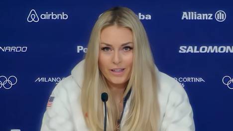 Lindsey Vonn reißt sich bei der Olympia-Generalprobe das Kreuzband - und will trotzdem starten. Die US-Amerikanerin gibt eine bemerkenswerte Pressekonferenz.
