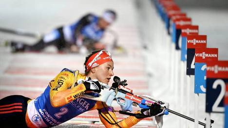 Denise Herrmann und die deutsche Biathlon-Staffel der Frauen überzeugte mit Rang drei beim Weltcup in Kontiolahti 