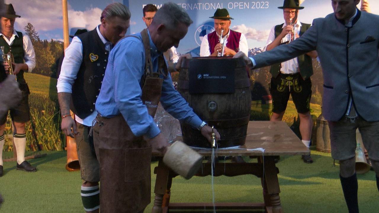 BMW International Open 2023: Players Night mit Fassanstich durch Luke Donald