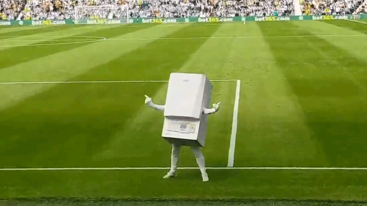 Es ist ein neues Maskottchen in der Stadt - und dieser Herr hier ist definitiv ein Anwärter auf den Award "Hässlichstes Maskottchen der Welt"