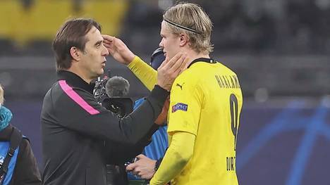 Borussia Dortmund und der FC Sevilla trennen sich mit 2:2 und damit steht der BVB im Viertelfinale der CL. Sevilla-Coach Julen Lopetegui schwärmt nach dem Duell von Erling Haaland.
