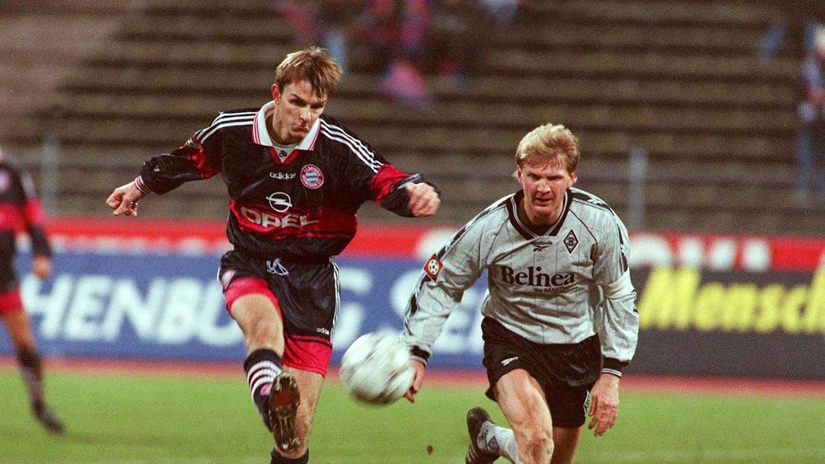 DIETMAR HAMANN (95/96): Wechselt 1989 in die Jugendschmiede der Bayern und gibt 1993 sein Profidebüt. In fünf Jahren gewinnt der defensive Mittelfeldspieler zwei Meisterschaften und wird je einmal DFB-Pokal- und UEFA-Pokal-Sieger