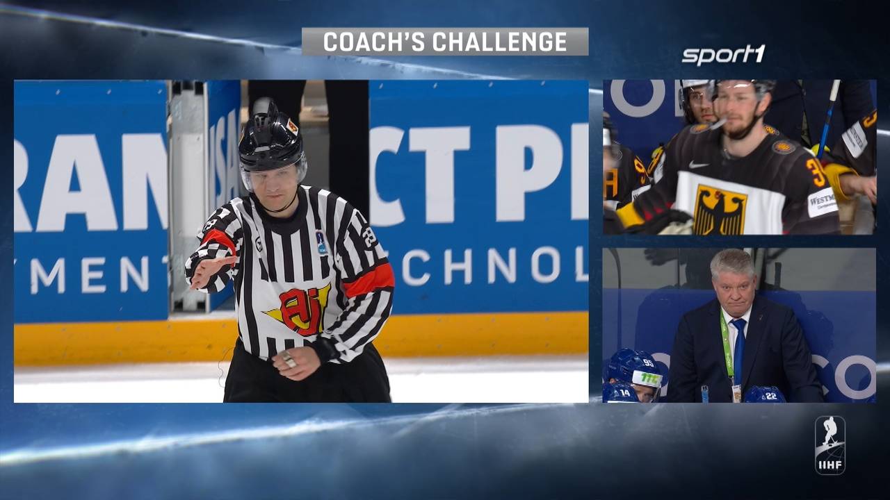 Beim Eishockey-Duell Deutschland-Kasachstan gibt es zwei knappe Videobeweise