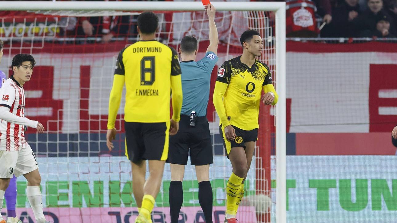 Jobe Bellingham muss gegen Freiburg vom Platz
