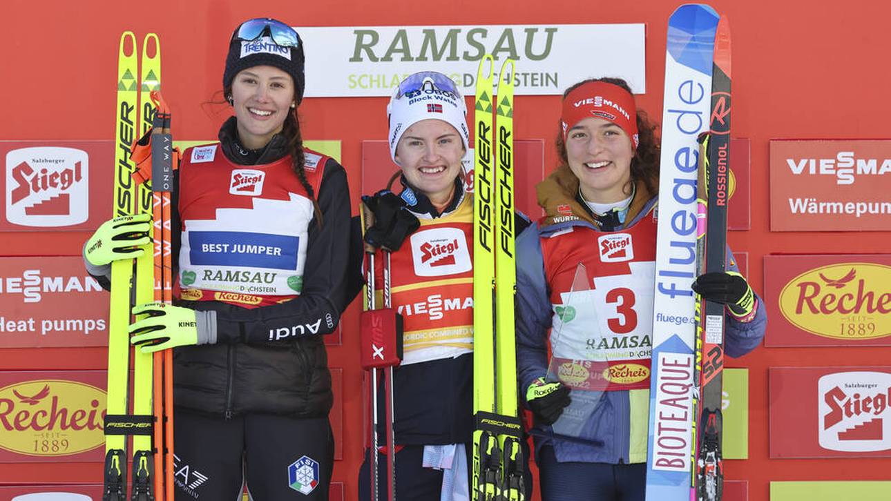 Nathalie Armbruster (r.) schaffte es in Ramsau erneut aufs Treppchen