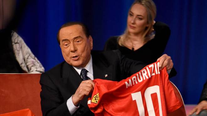 Silvio Berlusconi in a Monza jersey