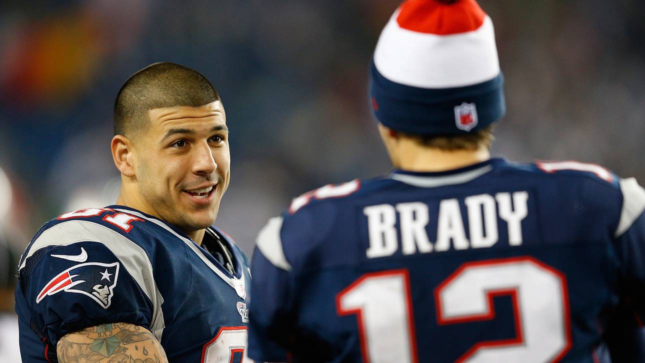 Aaron Hernandez und Tom Brady im Jahr 2012