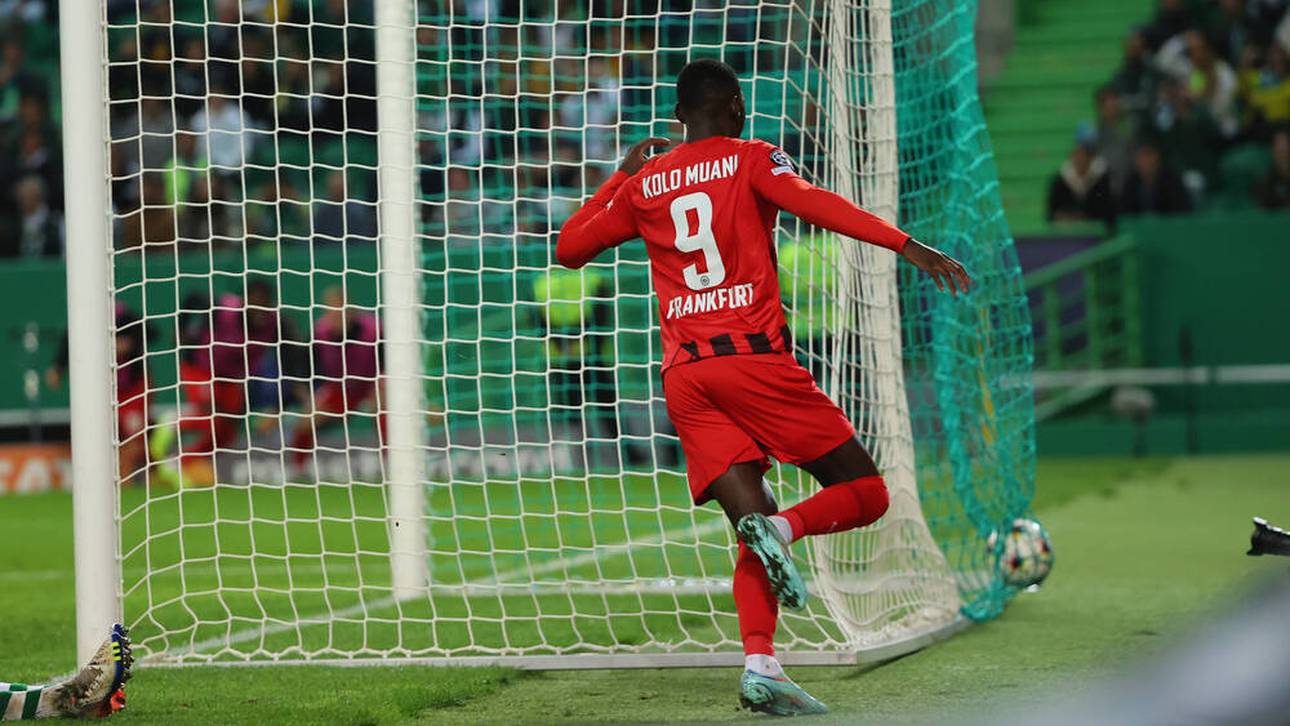 Randal Kolo Muani traf zum 2:1 gegen Sporting