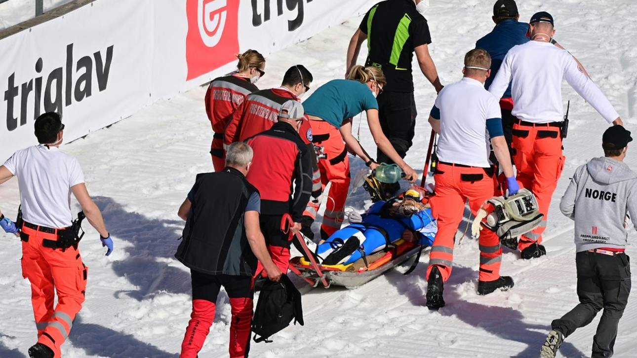 Daniel Andre Tande stürzte in Planica schwer