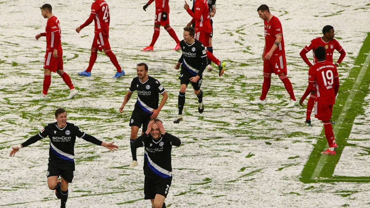 Böser Ausrutscher im Schnee: Bayern nur Remis gegen Aufsteiger Bielefeld