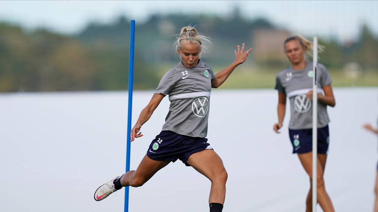Pernille Harder im Training des VfL Wolfsburg