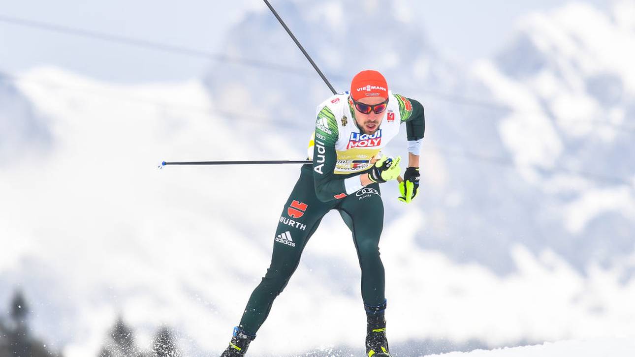 Deutsche Kombinierer auf Podest