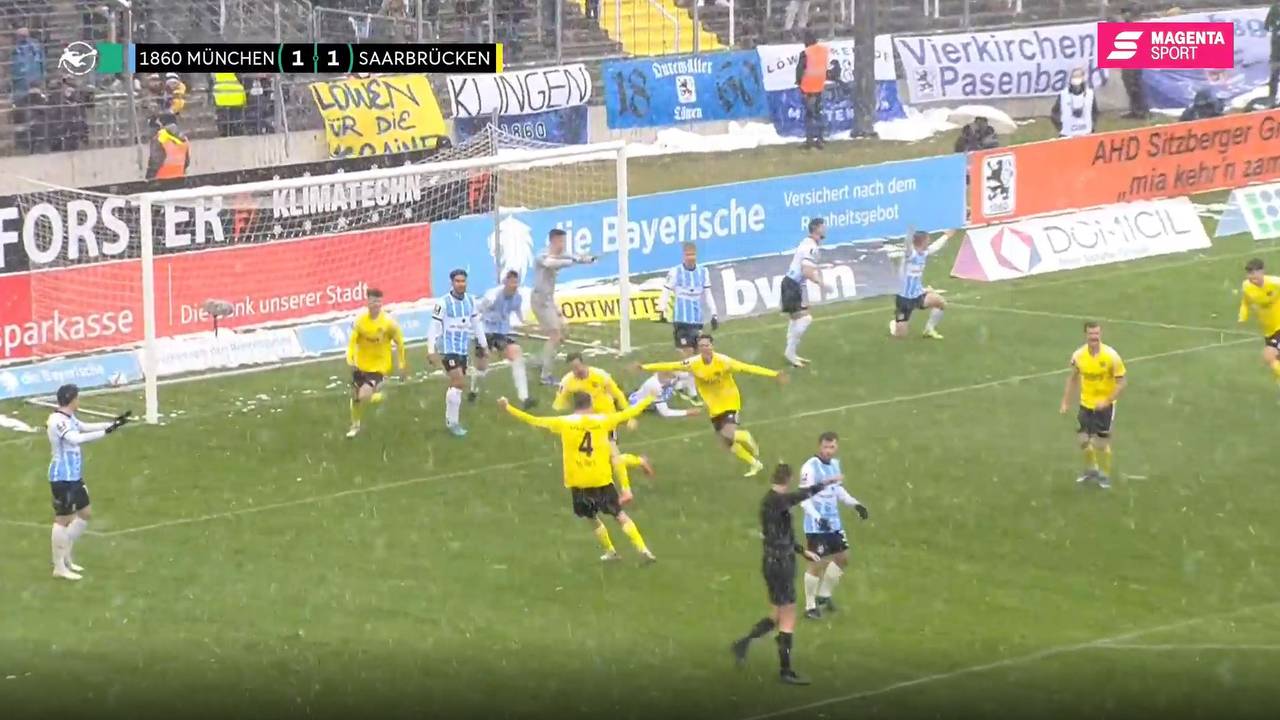 TSV 1860 München - 1. FC Saarbrücken (1:1): Tore und Highlights | 3. Liga