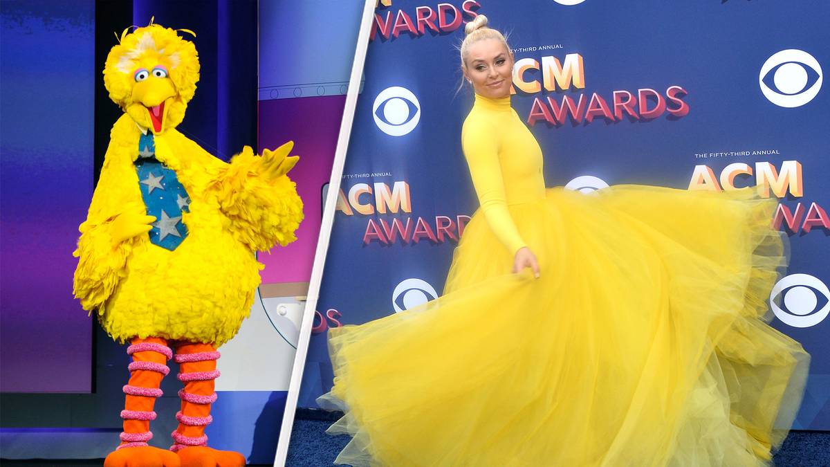 Außerdem erinnert Vonns Outfit ein bisschen an Bibo aus der Sesamstraße - da bleibt nur die Frage: Wer sieht besser aus in Gelb?