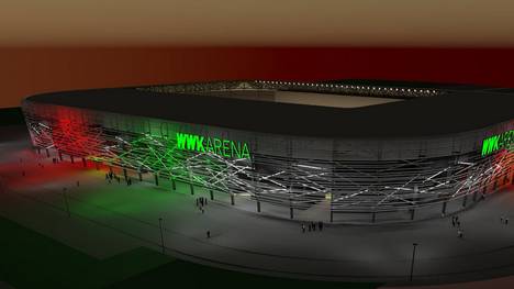So soll die neu gestaltete Arena des FC Augsburg aussehen